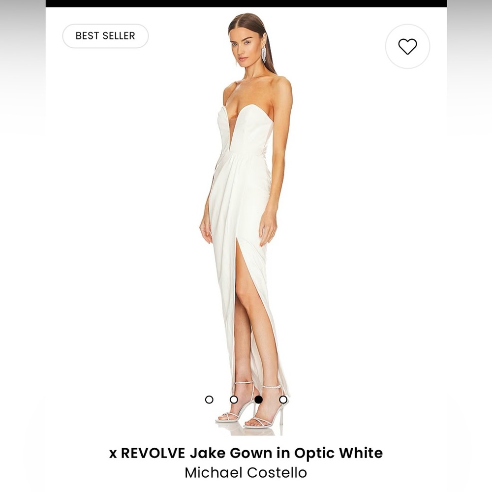 REVOLVE Jake Gown in optic white- Michael Costello